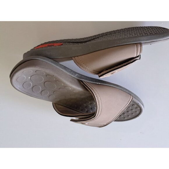 Vionic Kiwi Women's Motion  Orthotic Slide Sandals Size 9 Tan Adjust Hook  Loop - Picture 13 of 13